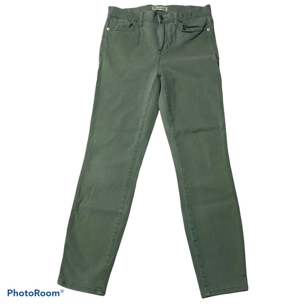 Madewell High Riser Skinny Jeans Women's Size 27 Sage Green Cropped Pants Casual